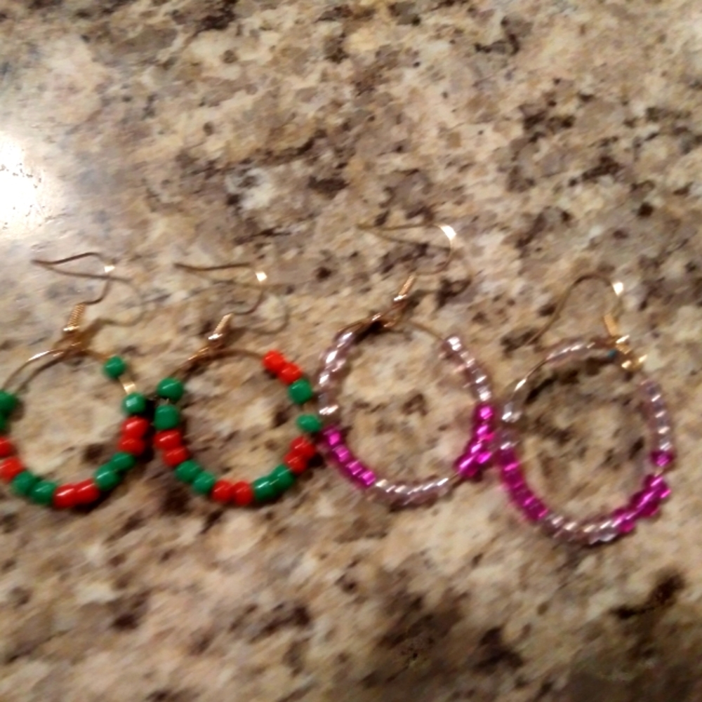 Hand made earrings bracelets